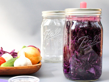 Sicher fermentieren und z.B. Sauerkraut selber machen mit Glas Gärgefäßen (Gärtopf)