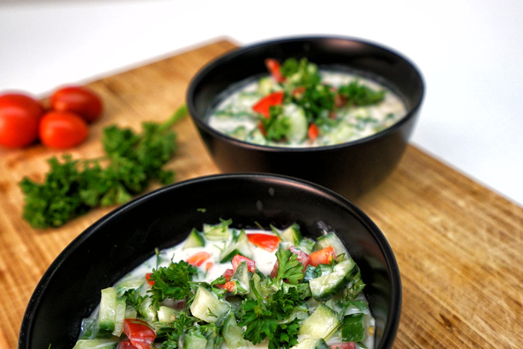 Kefir cucumber soup – a summerlike refreshing kefir recipe