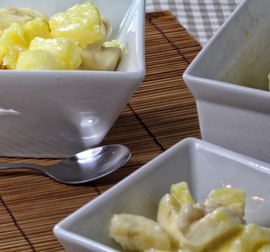 Kefir banana pineapple dessert - a selfmade dream with milk kefir
