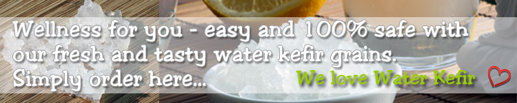 Just click here to buy our tasty and fresh Water Kefir and make it at home easy and quick