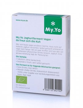 Preview: With this organic yogurt ferment you can easily make fresh, delicious vegan yoghurt yourself - the simplest yogurt production - guarantee of success - instructions and recipes free - secure order - buy organic yogurt culture, order organic yogurt cultures