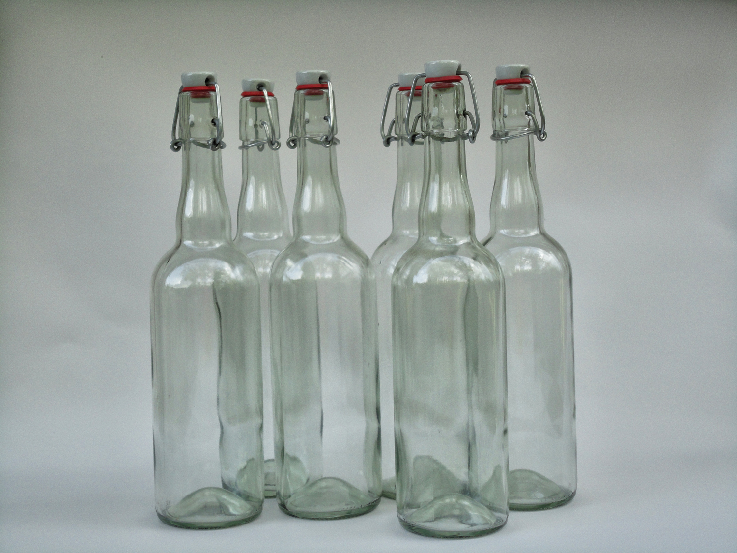 12 x Bügelflasche Bayernwappen Relief Keramik Steinzeug Flasche Bügelverschluss