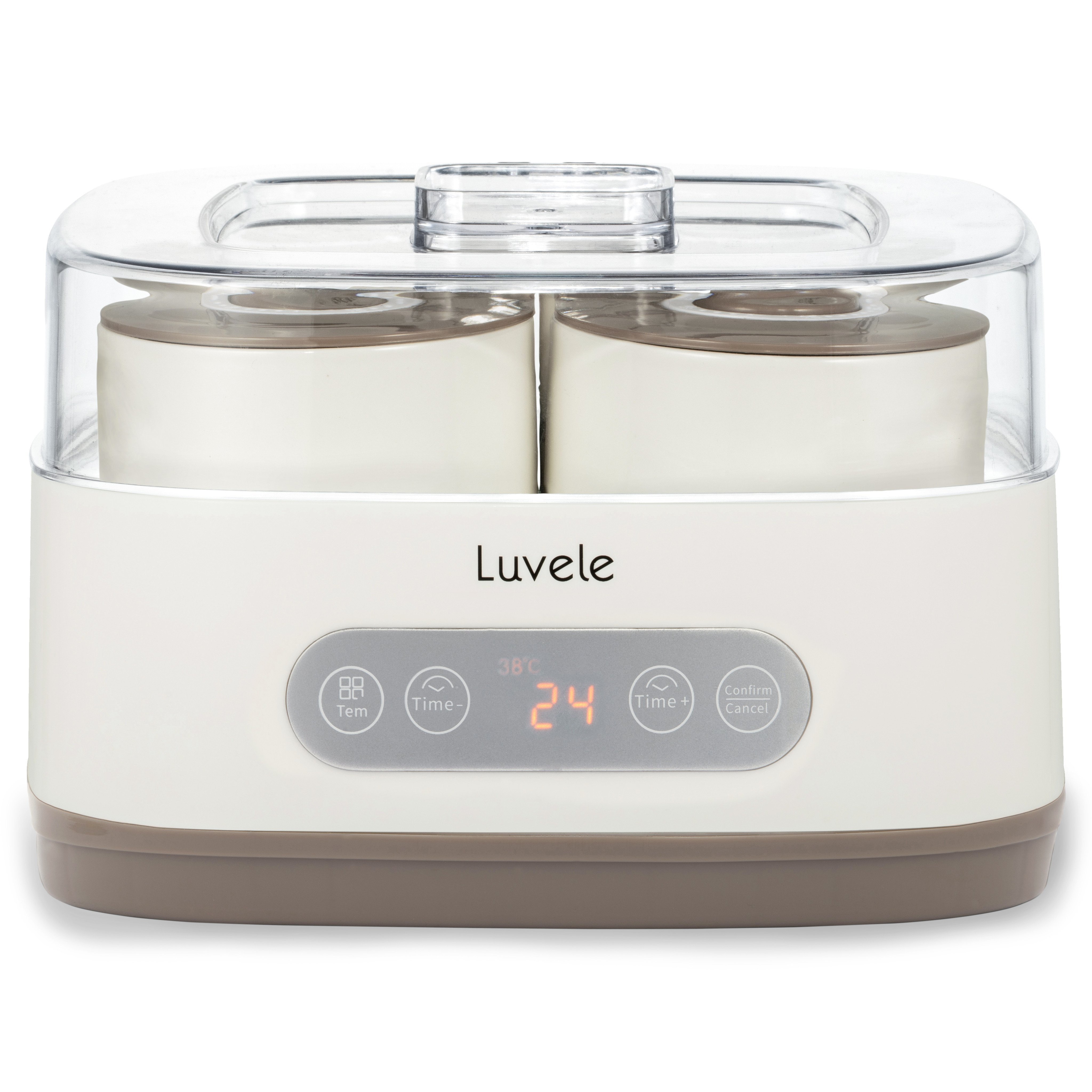 Luvele 4x 300ml ceramic yogurt jars Compatible with Pure Yogurt Maker 
