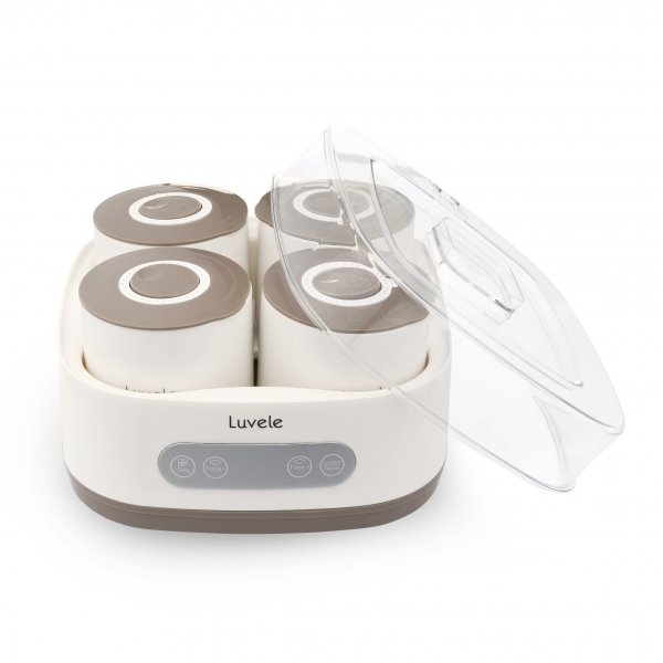 Do you want to make probiotic yogurt / natural yogurt yourself at home? Order the yogurt maker Pure from Luvele with ceramic containers online here. With this yogurt maker you can make homemade yogurt even easier and more convenient.