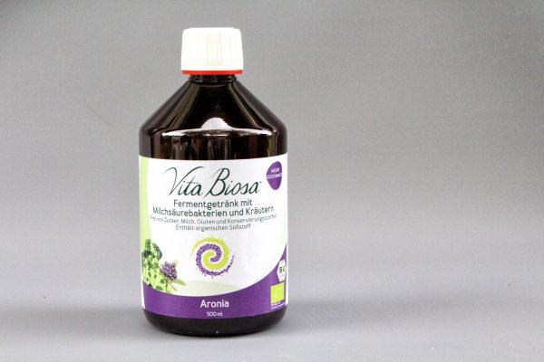 Vita Biosa Aronia 500ml in Organic Quality - Fermented Drink with lactic acid bacteria and herbs